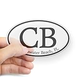 CB Clearwater Beach Sticker Oval by CafePress - Clear
