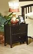 Cappuccino Finish Two Drawer Night Stand