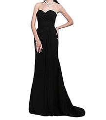 Plus Size Strapless Chiffon Mermaid Draped Evening Dress 