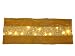 GKI Bethlehem Lighting LED 20- Light Gold Velvet Christmas Table Runner, Battery-Operated