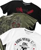 Marc Ecko - Marc Ecko Cut & Sew NYC Gangster, Skull Card and Crime Unit Tees