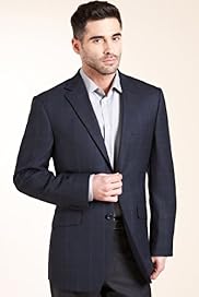Collezione Pure Wool 2 Button Windowpane Check Jacket