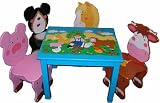 Farm table and 4 chairs set