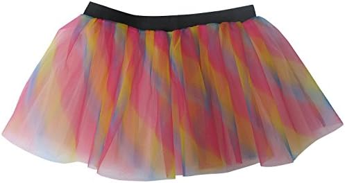 Rave Party Punk Ballet Dance Warrior Dash - Teen or Adult Size Tutu (Rainbow)