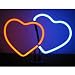 Double Hearts Neon Sculpture