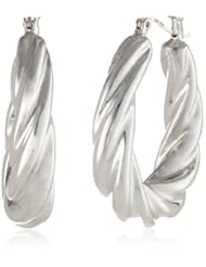 Sterling Silver Twist Hoop Earrings
