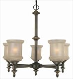 Lite Source LS-19415 Vashon Five Light Chandelier in Dark Bronze