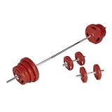 50kg Vinyl Weight Set, Barbell & Dumbell.
