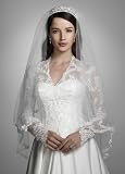 41kbBVoDz3L. SL160  Davids Bridal Two Tier Fingertip Length Veil Style V158