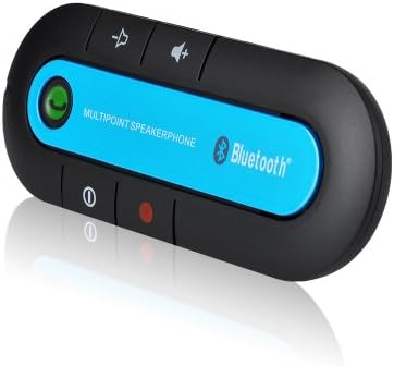 VicTec Handsfree Bluetooth Car Kit Speakerphone For iPhone 4 4S 5S 5C Galaxy S3 S4 S5 Note II III HTC ONE M7 M8 and Other Phone with Bluetooth Function - Blue