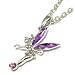 FJ198 - Collier argent� de 40/45cm Orn� d'une F�e Violette par La Olivia Collection