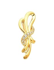 14K Yellow Gold Diamond Brooch - 0.27 Ct. -- LIFETIME WARRANTY