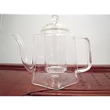14.5oz Hexagonal Glass Tea Pot, Glass Infuser by XiangYu Glassware