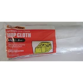 FROST KING LIGHT WEIGHT PLASTIC DROP CLOTH 9FT X 12FT - .8MIL