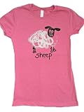 Wooly "Sheep" Womens pink T.shirt