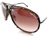 New Tom Ford Hawkings TF1 685 TF 1 Sunglasses Additional Lenses Gradient Brown Lens Brown Horn Frame Size: 63-16-130 with additional pair of lenses