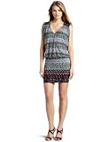 LBD Laundry by Design Women's Indian Border Draped Dress, Black Multi, 10