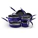 Rachael Ray Porcelain Enamel Nonstick 10-Piece Cookware Set, Blue