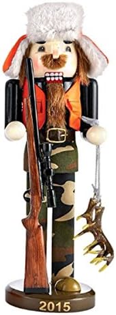 Deer Hunter Wooden Nutcracker Christmas Holiday Blaze Orange 2016 14