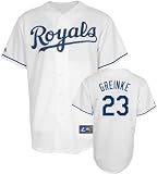 Zack Greinke Jersey: Adult 2010 Majestic Home White Replica #23 Kansas City Royals Jersey - Small