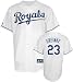 Zack Greinke Jersey: Adult 2010 Majestic Home White Replica #23 Kansas City Royals Jersey - Small