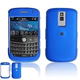 BlackBerry Bold 9000 Cell Phone Dark Blue Rubber Feel Protective Case Faceplate Cover AT&T