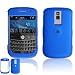 BlackBerry Bold 9000 Cell Phone Dark Blue Rubber Feel Protective Case Faceplate Cover AT&T