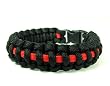 Thin Red Line Paracord Survival Bracelet, 8 inches, by Perpetual Revolution