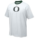 Nike Oregon Ducks White Contrast Neck Logo T-shirt