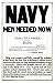 Navy men needed now - Paper Poster (18.75 x 28.5)