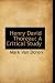Search : Henry David Thoreau: A Critical Study