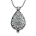 FM FM42 Glow in The Dark Openwork Teardrop Locket Pendant Necklace (Blue Light) GN1018