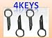 Porsche Volkswagen Mercedes Audi Vw Ford Radio Removal Tool Set 4 Keys