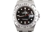 Rolex Mens Stainless Steel Explorer II Black Dial