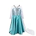Pettigirl Little Girls' Snowflakes Cosplay Dress with Necklace and Bracelet Decoration 5Y Light Green