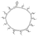 Sterling Silver Mini Dangling Dolphin Bracelet
