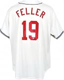 Bob Feller Autographed Jersey | Details: Cleveland Indians, Majestic Replica, Triple Crown 1940 Inscription