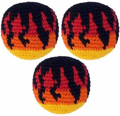 Set of 3 Hacky Sacks, Fire