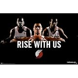 Portland Trail Blazers (Rise With Us, Greg Oden, Brandon Roy, LaMarcus Aldridge) Sports Poster Print - 24x36