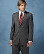 LAUREN BY RALPH LAUREN 2 BUTTON GRAY PLAID JACKET, 52R, GREY