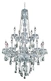 Elegant Lighting 7915G33C/RC Verona 52-Inch High 15-Light Chandelier, Chrome Finish with Crystal (Clear) Royal Cut RC Crystal