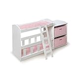 Badger Basket Doll Crib And Changing Station With Two Baskets And Ladder - Pink/White