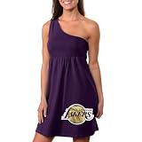 NCAA Los Angeles Lakers Ladies One Shoulder Fashion Dress - Purple (Medium)