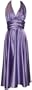 Marilyn Satin Halter Bridesmaid Dress Junior Plus Size Holiday Prom Gown, 3X, Lavender