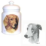Greyhound Cookie Jar, Porcelain by Rosalinde