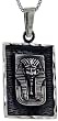 Sterling Silver Egyptian King Tut Mask in a frame Pendant, 1 in. (25mm) long