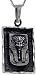 Sterling Silver Egyptian King Tut Mask in a frame Pendant, 1 in. (25mm) long