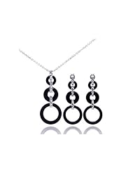Nickel Free Sterling Silver Pendant & Earring Sets Matching Set With CZ