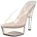 The Highest Heel Women's Crystal Platform Sandal,Clear Vinyl,10 M US