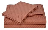 41kbciFHwbL. SL160  Carleton Collection 300 Thread Count 100 Percent Cotton Sateen Printed Dot King Size 4 Piece Sheet Set, Spice